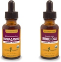 Herb Pharm Ashwagandha & Rhoddiola Extracts for Energy, Vitality, Endurance & Stamina, 1 Oz Each
