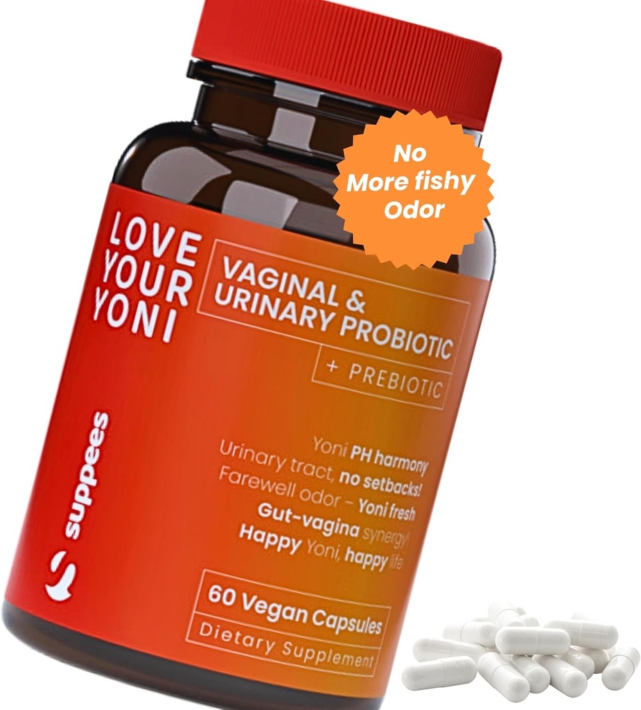 Vaginální probiotika a prebiotika pro ženy - Podpora Vaginální zdraví a pH Balance - Ženský probiotický pro bakteriální vaginózu - Žena & Vaginální péče - 60 Kapsle