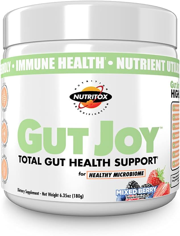 Gut Joy - Celková podpora zdraví Gut. Práškový dodatek k podpoře Gut Health, a kompletní wellness - Smíšené Berry Flavor, 30 Služeb