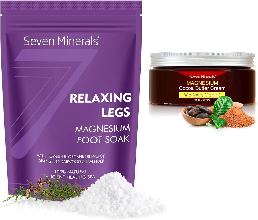 Sedm minerálů uvolňující nohy Magnesium Flakes & přírodní krém