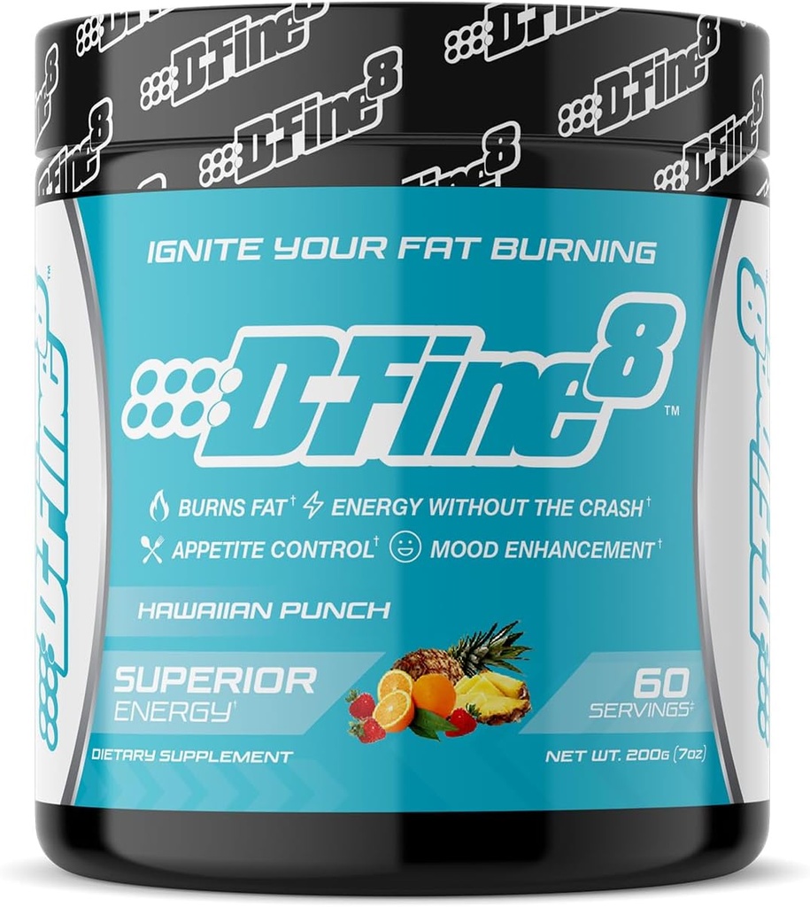 Termogenní Pre- Workout Energy Powder & Trhací dodatek, Zvýšení energie mood & Focus, Cukr zdarma, Obsahuje Senactiv, Endurance, 300mg kofein, N-Acetyl-L-Tyrosin (Havajský punč)