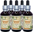 Dragon Blood Resin (Daemonorops Draco) tinktura, sušený resin tekutý extrakt (značka: HerbalTerra, Proudly Made in USA) 5x2 fl.oz (5x60 ml)