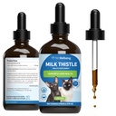 Pet Wellbeing Milk Thistle for Cats - Organic Milk Thistle, podporuje zdravou funkci jater a detoxikaci - Vet- Vydávaný bylinný dodatek - 4 oz (118 ml)
