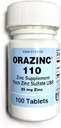 Mericon Industries Orazinc 25mg Zinek dodatek 124; Zinkové zdravotní doplňky pro regulaci hormonů, zdraví (100 zinkových tablet)