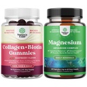 Svazek vlasů kůže a hřebíků gumičky pro ženy - Extra síla Biotin a kolagen gumies pro ženy Vlasové kožní nehty podporu a vysoká absorpce Magnesium Komplex doplněk pro žaludek a trávení