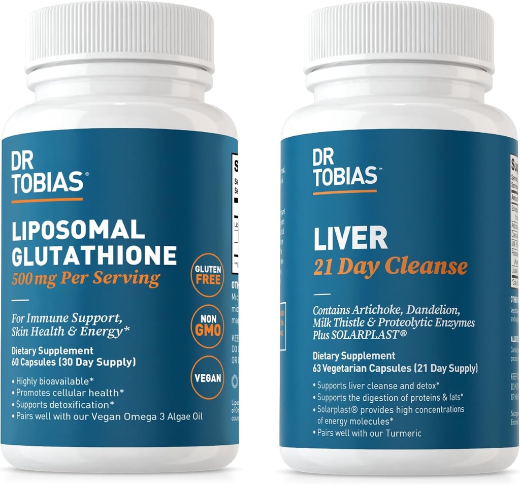 Dr. Tobias Játra 21 den Čistota a Liposomální Glutathione - Podporuje jaterní detox, imunitní funkce, a energetické hladiny - Vegan, Non- GMO