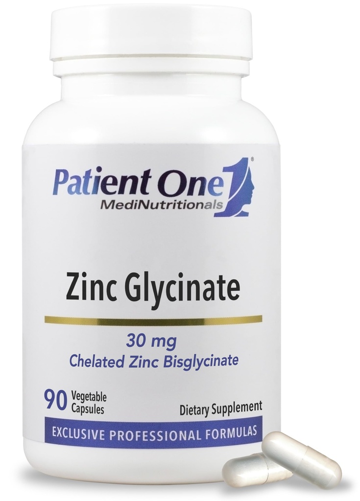pacient Jeden zinek Glycinát 30mg Glycinát 124; dodatek k podpoře imunitního systému zdraví * CL124; Enhanced Zinc Absorption CL124; 90 Kapsle