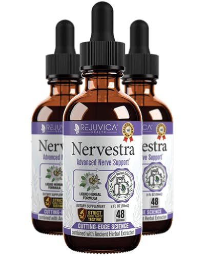 Nervestra Nerve doplněk pro podporu zdraví - Fast- Absorbování Bylinné tekuté formule - Kurkuma, bílá Willow Bark, B- Vitamíny, kyselina alfa, acetyl- L - karnitin a další