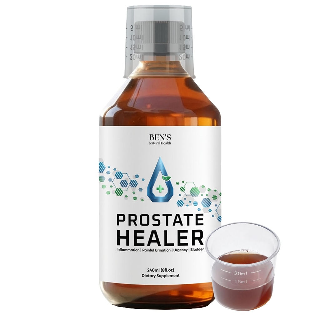 Ben 's Natural Health Prostate Healer, Herbal Liquid Tinkture for Prostate Support, Urinary Flow, and Blinder Health, 8 fl oz