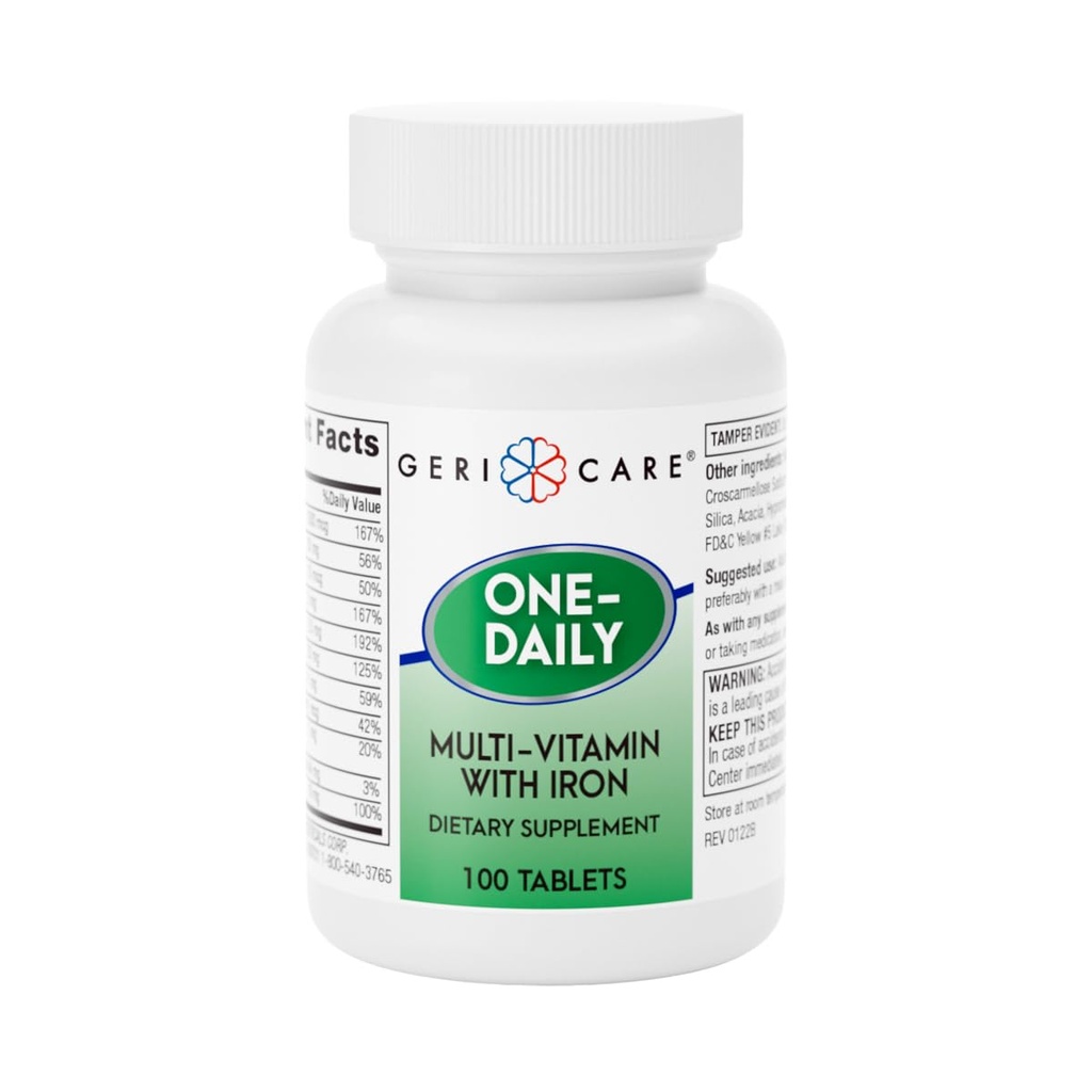 GeriCare One- Daily Multi- Vitamin se železnými tabletami, 100 Počet (Balení po 1)