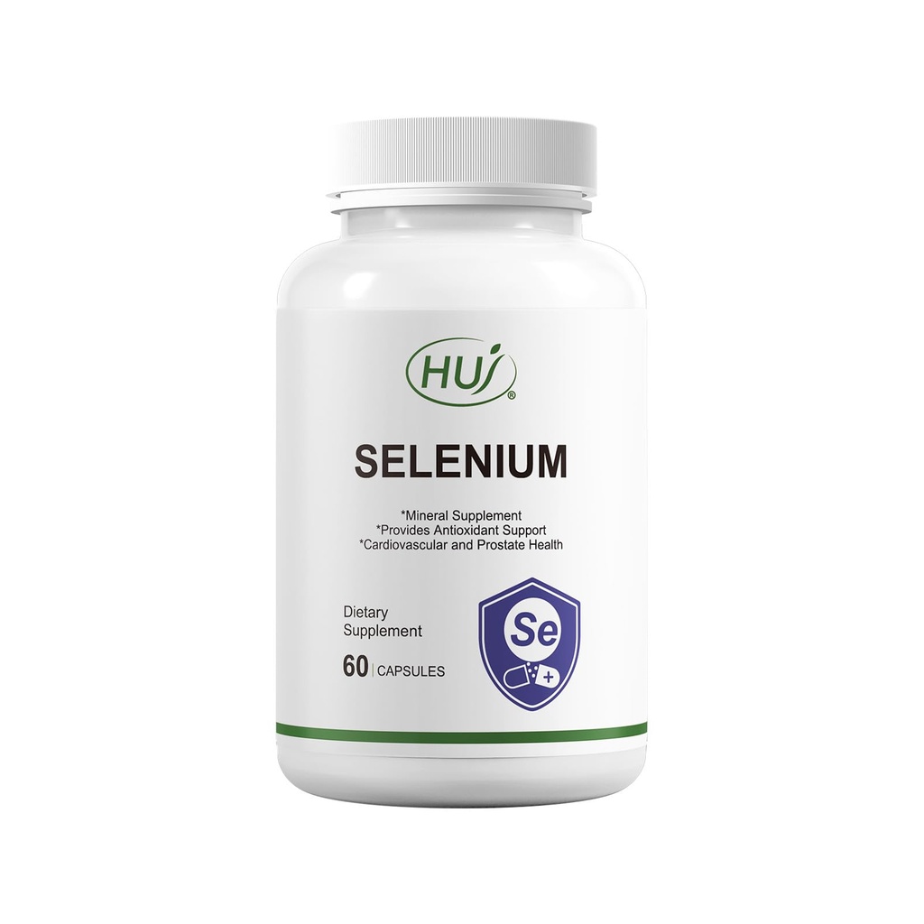 HUJ Selen Dodatek, 60 Kapsle, Antioxidant Podpora, Minerální dodatek