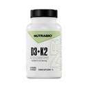 NutraBio Vitamin D3 K2 Vitamin D3; 5000 IU D3 jako cholekalciferol s vitaminem K2 jako MENA- Q MK7 (180mcg) Vitamin 124; Podpora zdraví kostí a srdce 124; Non- GMO, gluten zdarma, laktóza zdarma 124; 60 Zeleninové kapsle