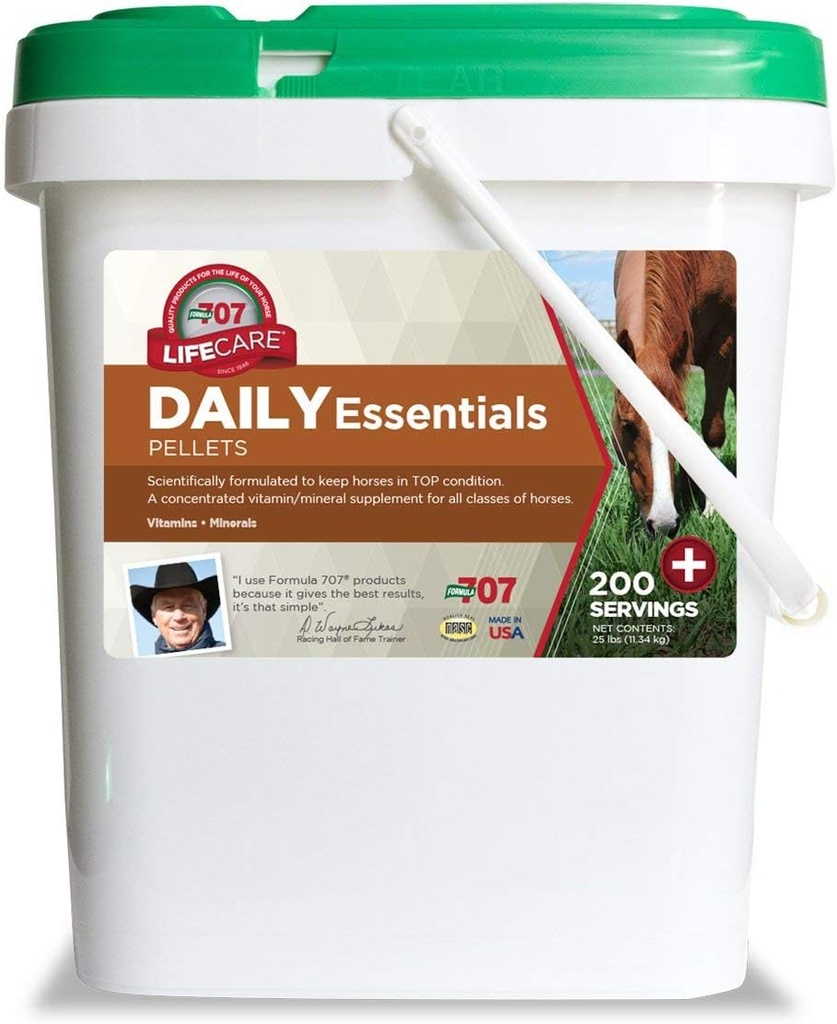 Vzorec 707 Denní Essentials Equine Dodatek, 25lb Bucket - Kompletní vitamíny a minerály pro vyšší zdraví a stav v Koně