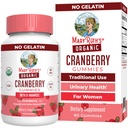 MaryRuth Organics Organic Cranberry Gummies - 500mg dodatek 124; Močový Trakt Zdraví pro ženy 124; s D Mannose 124; Tradiční použití 124; USDA Organic Cranberry 124; Vegan Crandian 124; Non GMO 124; 30 Služeb