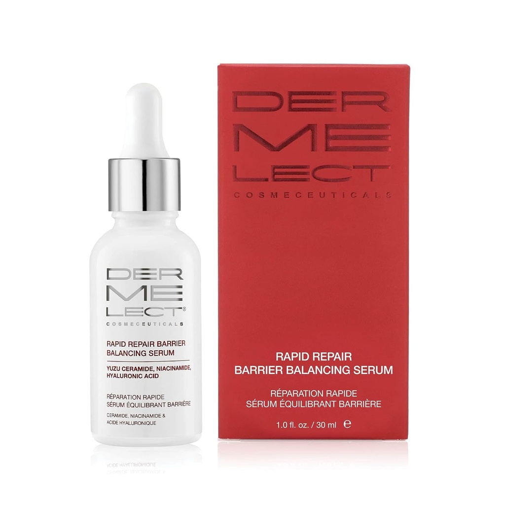 Dermelect Cosmeccies Rychlé opravy Barier Balancing sérum - Super- Hydratační léčba Niacinamidem, Hyaluronic acid, Prebiotika, & Antioxidanty pro hladké, Radiantní kůže 1.0 oz