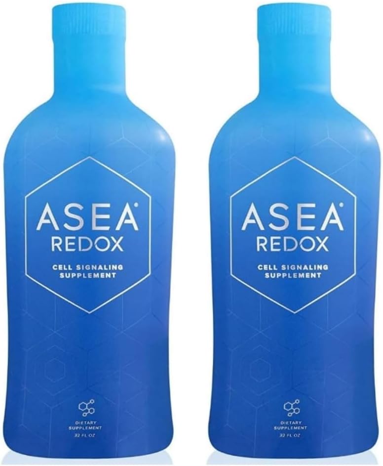 Redoxní buněčné signalizační dodatek ASEA - Buněčná energie a srdeční doplňky pro muže a ženy - Hormonální rovnováha a energetický booster pro ženy a muže pro vibrační věk vzpírající se bydlení (dvě 32 Fl Oz láhve)