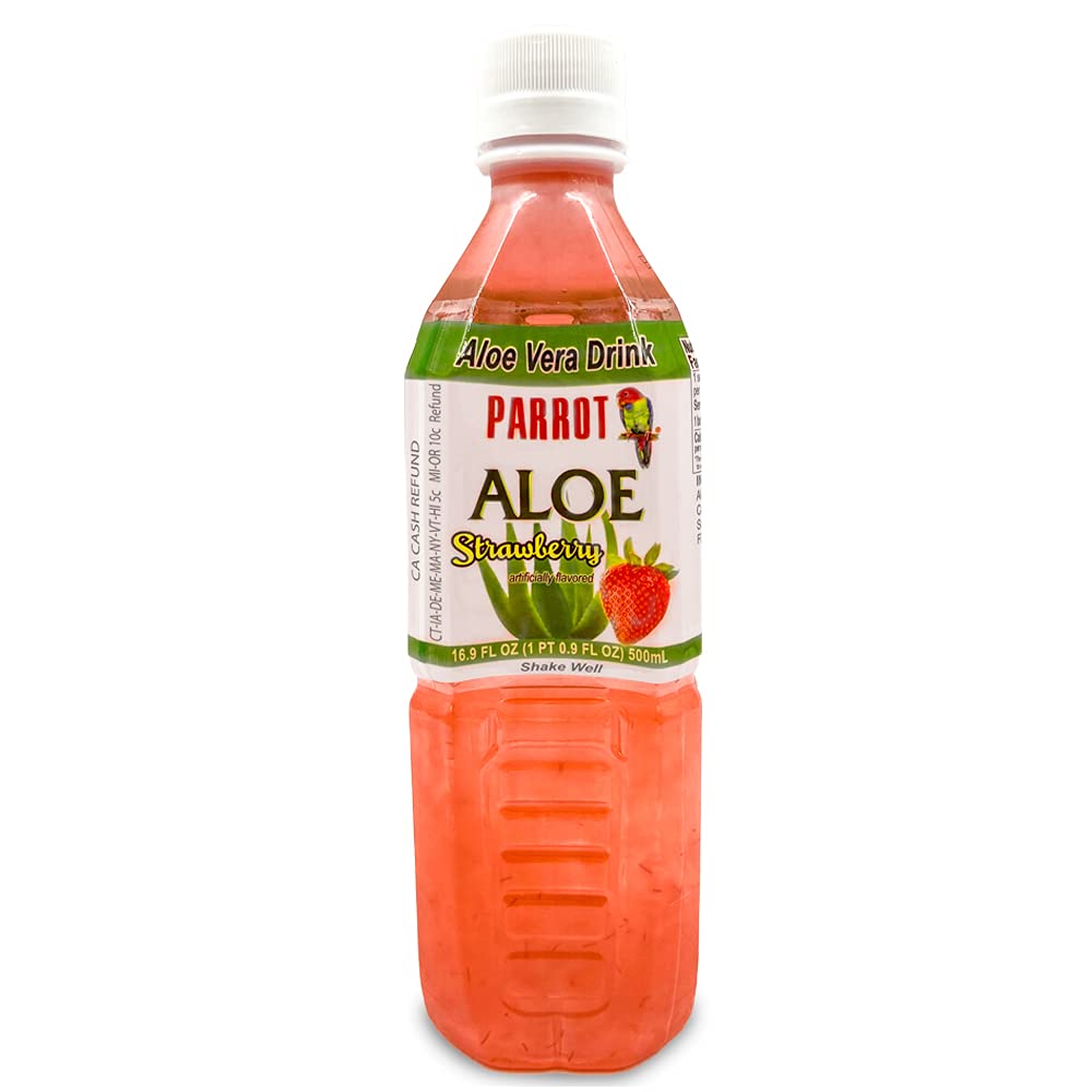 Parrot Brand Aloe Strawberry 16.9 fl.