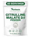 Využití L- Citrulline Powder 250g, Premium Citrulline 2: 1 Malate dodatek pro výkon a energii síly, Pre- Workout Citrulline Malate Powder - Vylepšení svalové čerpadla a zotavení - 83 Služeb