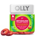 OLLY metabolismus Gummy kroužky, jablečný ocet, vitamín B12, chrom, energie a trávicí zdraví, Žvýkací doplněk, Apple Flavor - 30 Počet