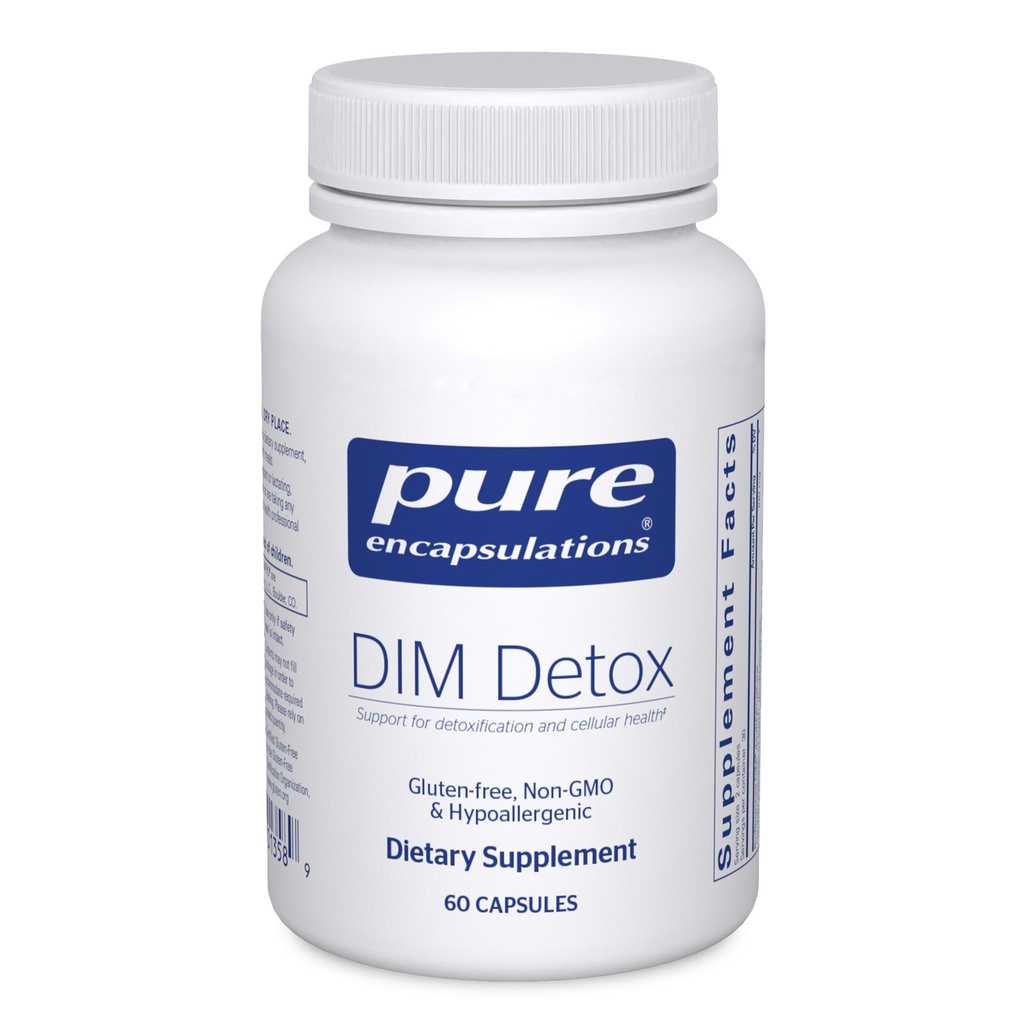Čisté enkapsulace DIM Detox CLAS124; Doplněk Podpora detoxifikace a buněčné zdraví * CLAS124; 60 Kapsle
