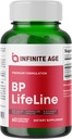 Nekonečný věk BP Lifeline Kapsle, 60 Počet - Heart Health Support Supplement with Grapeseed Extract, Nattokinase, Quercetin a Magnesium - Made in USA