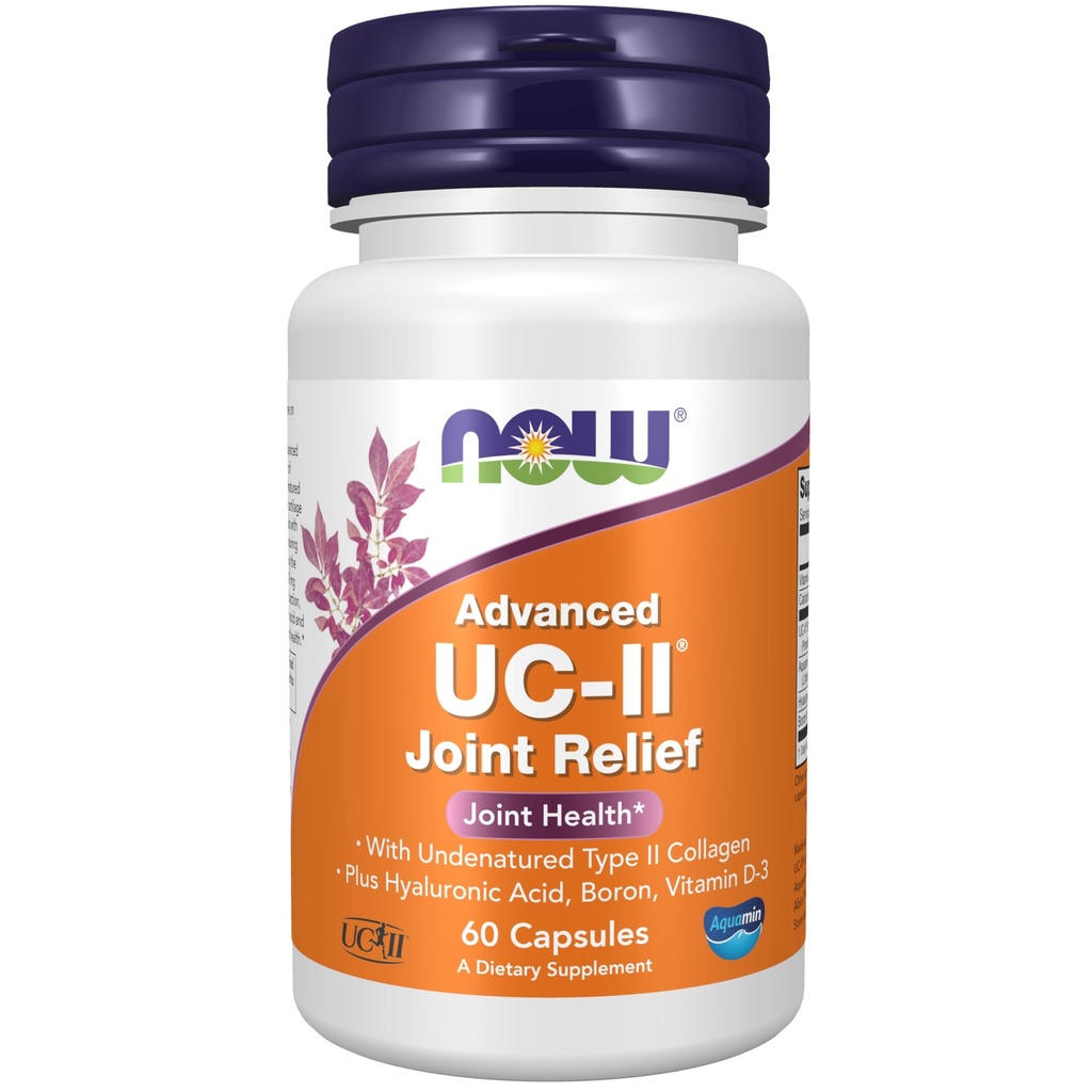 Nyní doplňky, UC-II Pokročilá kloubní pomoc s nedenaturovaným kolagenem typu II, plus kyselina hyaluronová, boron, vitamin D-3, 60 Veg Kapsle