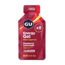 GU Energy Original Sports Nutrition Energy Gel, 8-Count, Vegan, Gluten- Free, Kosher, a Dairy-Free On-The-Go Energy for any workout, Malina Lemonade