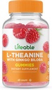 Lifeable L Theanine s Ginkgo Biloba - Velký Ochutnávání přírodní Flavor Gummy doplněk Vitamíny - Non-GMO gluten zdarma Vegan Žvýkací -, které vám pomohou soustředit a uvolnit - pro dospělé ženy - 60 Gummies