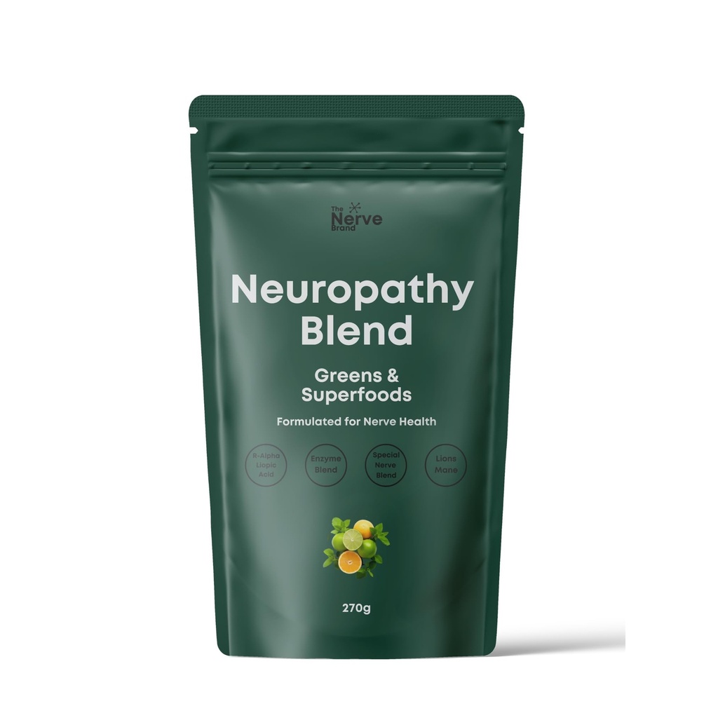 Nerve Brand Neuropatie Superfood Mixd Green Powder for Periferní neuropatie s 600 mg kyseliny alfa