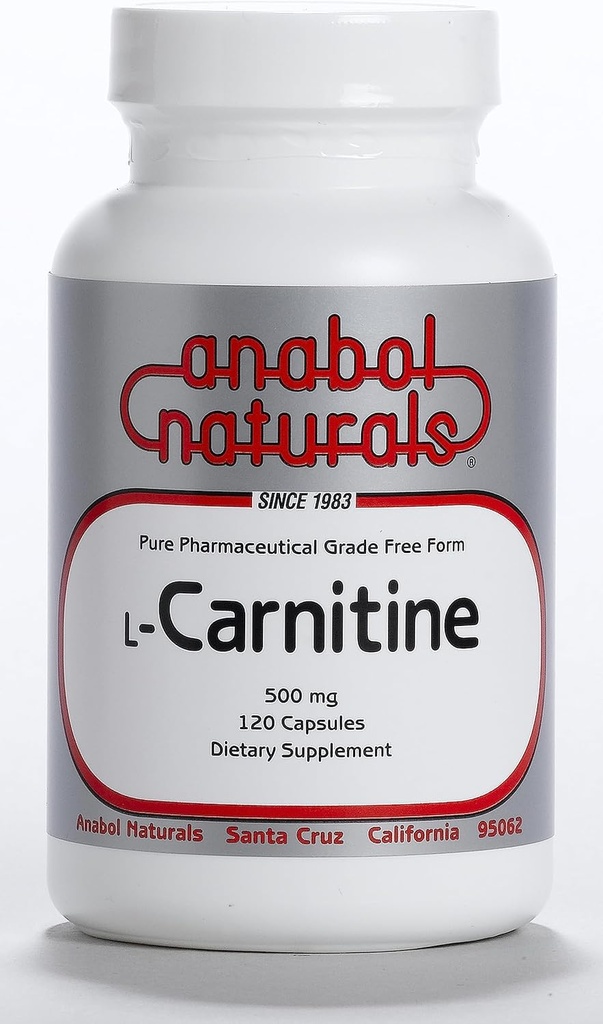 Anabol Natural L- karnitin 120 kapsule- 500 mg čistý L- karnitin per Capsule, 120 Podání