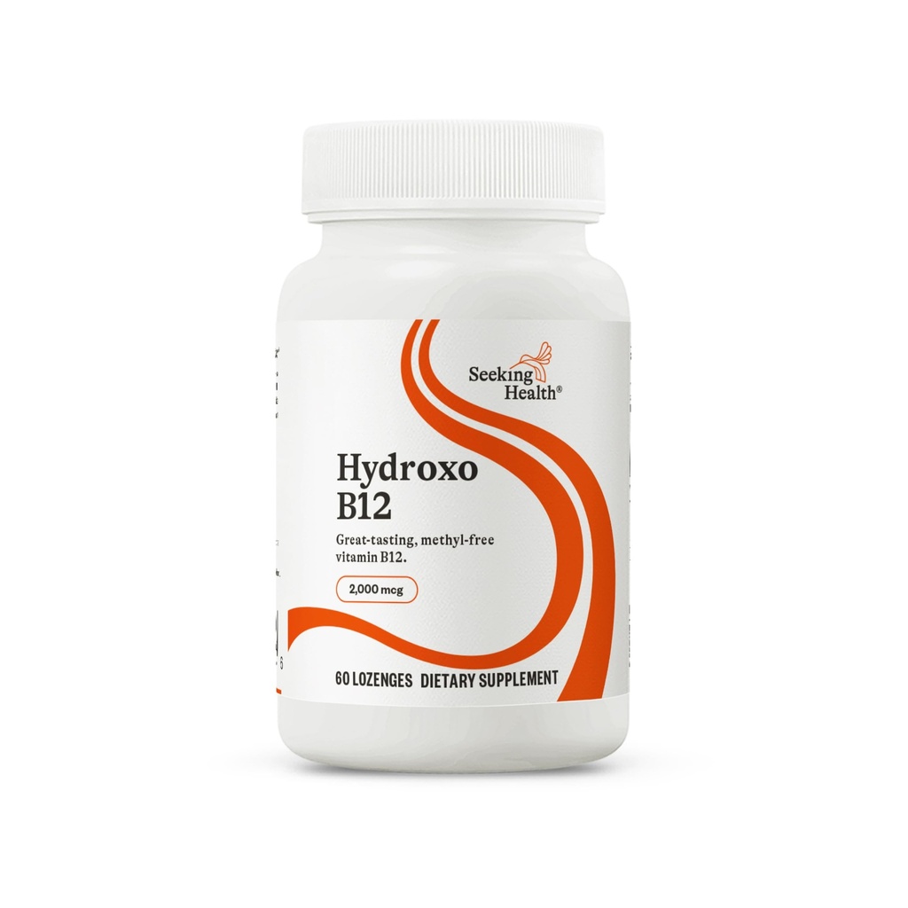 Hledání zdraví Hydroxo B12 - doplněk vitaminu B pro energetickou podporu - doplněk s folátem na podporu methylation & Homocystein úrovně - 2000 mcg, 60 Lozenges