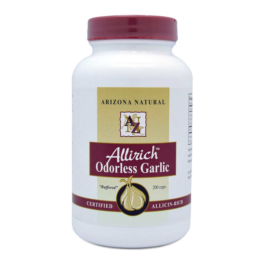 Allirich (Allicin- Rich) Odorless Česnek Soft- gels