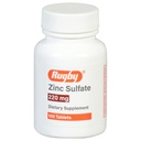 Rugby Zinek Sulfát 220 mg Tablety - Vyrobeno ze zinku Sulfát Heptahydrát - dodatek stravy - 100 Počet (1 balení)