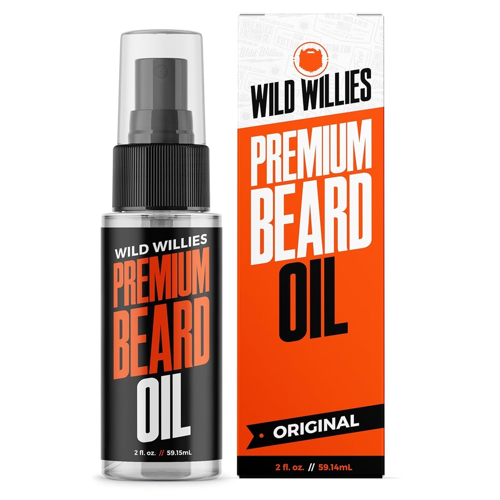 Wild Willies Beard Oil for Men - Přírodní složky Podporovat hluboké úpravy - Odstranění ltů a lupů - Deep Softening Treatment - Best Beard Oil & Conditioner - 2 Fl Oz