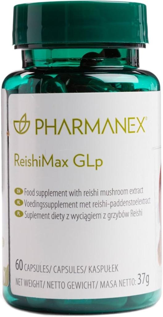 ReishiMax Imunitní Supplement, Red Reishi Houba Extract, 60 Kapsle, zvyšuje imunitní zdraví, podporuje energii, vitalitu a celkové Wellness