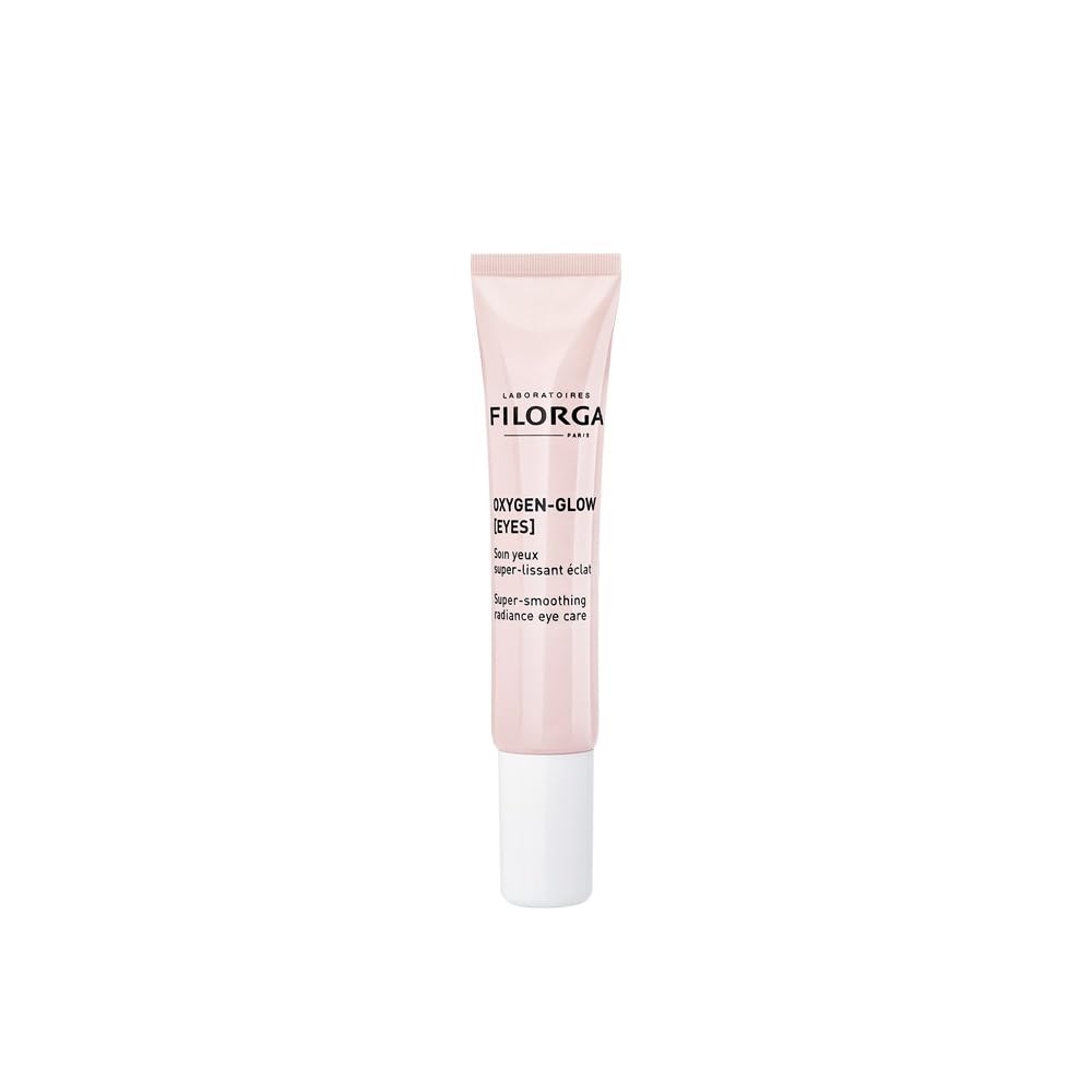 Filorga Oxygen- Glow Super vyhlazující oční krém, Kombinuje Hyaluronic kyselinu a enzymy pro rychlou denní léčbu unavených očí, Pufness, a tmavé kruhy, 0.5 Fl Oz (balení po 1)