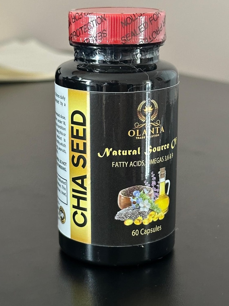 Omega 3 Mastné kyseliny pro ženy - CHIA Seed - Energetické doplňky pro menopauzu, Dědičné enzymy pro ženy, Chia Seeds with Omega- 3-1 Bottle 60 Softgels