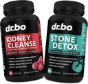 Ledviny Cleanse & Stone Detox Supplement - Přírodní brusinky, Juniper Berries, Buchu, Uva Ursi Extract, Stone Breaker Chanca Piedra - Podpora ledvin žlučník, močový měchýř a močový trakt zdraví