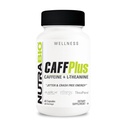 NutraBio CaffPlus, Dual Source Caffeine s Theanine pro zdravou energetickou podporu - 60 Zeleninové kapsle