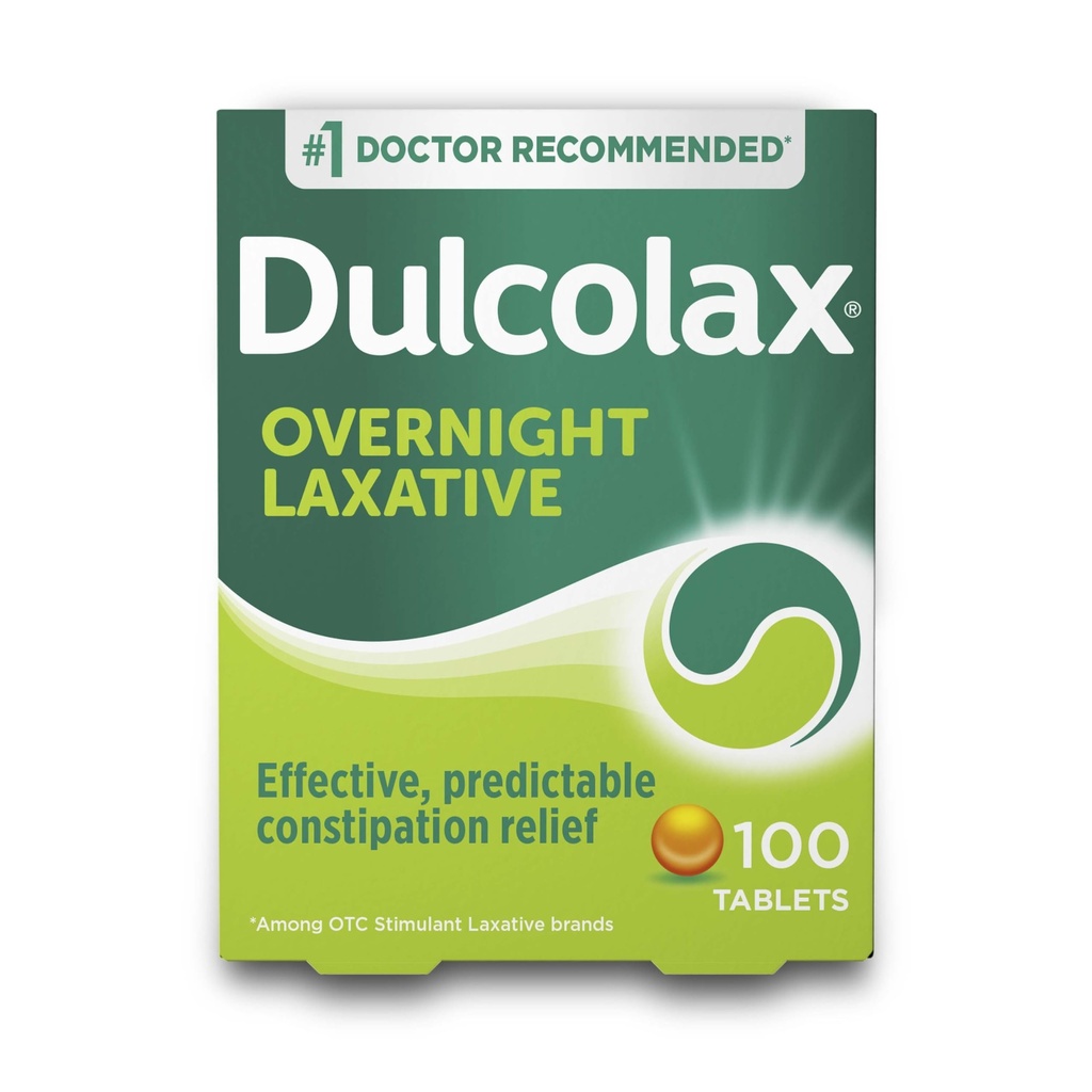 Dulcolax Stimulant Laxative Tablety, Předvídatelné a efektivní Zácpa Relief, Relieves Napětí & Bloating, Bisacodylum 5 mg, 100 Počet