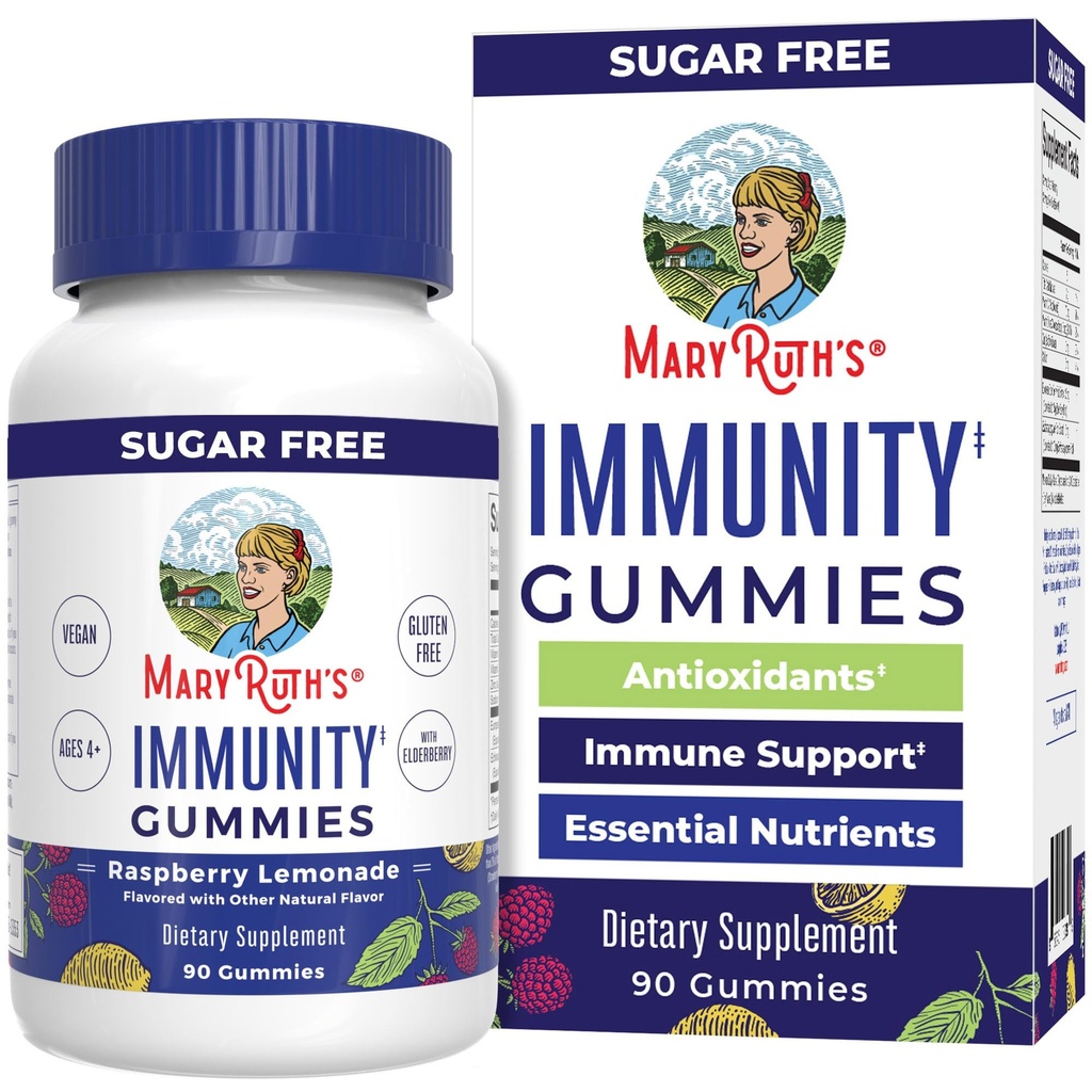 MaryRuth Organics Sugar Free Imunity Gummies PHAR124; Powerful Blend Brend 124; Elderberry Vitamin C & Zink PHAR124; Vitamin D3 & Echinacea PHAR124; Immunní Supplement PHAR124; Gummies for Kids & Dospělí PHAR124; Veganský GARMAN 124; Non GMO GART124; 90ct