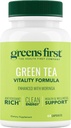 Zelená První Zelený čaj Vitality Formule - Vylepšená Moringa - Antioxidant -Rich for Clean Energy - Vegan & Gluten- Free - Výkonná směs pro energii a celkové Wellness (60 Kapsle)