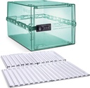 Locabox One ™ Light Medi Green & Spell Pack Bundle 124; Lockable Box for Food, Medicines, Tech and Home Safety with Removable Shelves and Base Instalts