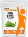 Bulksupplements.com Holy Basil Powder - Holy Basil Supplement, Holy Basil Leaf Powder - Tulsi Holy Basil, Herbal & Gluten Free, 5g per Serving, 100g (3.5 oz) (balení po 1)