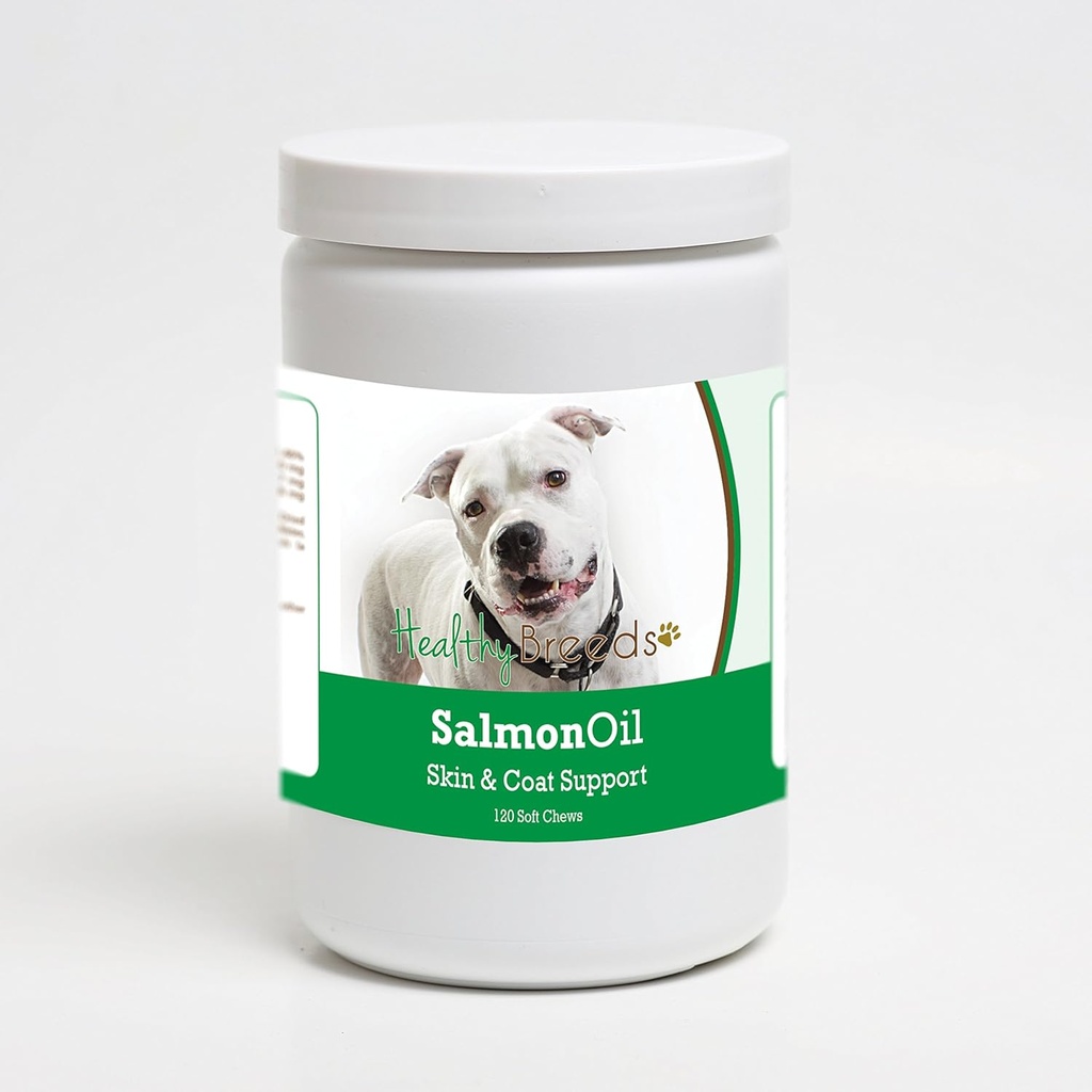 Zdravé plemeno Pit Bull Salmon Oil Měkké Žvýkačky 120 Počet