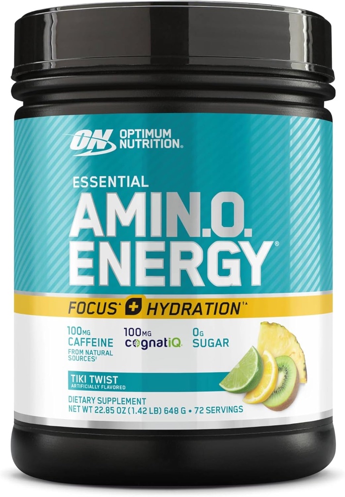 Optimum Nutrition Essential Amino Energy Focus + Hydration, Tiki Twist, 72 Služeb