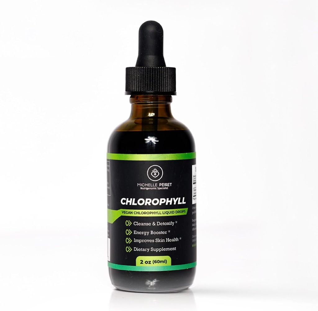 Chlorofyl Kapalné Kapky, Premium Kvalita Chlorofyl, Skin Detox a Energy Support, 2oz / 60ml