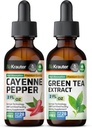 BIO KRAUTER Cayenne tinktura 2 Fl. Oz. & Green Tea tinktura 2 Fl. Oz.