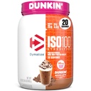 Dymatize x Dunkin 'Mocha Latte ISO100 syrovátkový prášek, 95mg kofein, 25g proteinu, 5,5g BCAA, 120 Cal., gluten Free, 1g tuku, 1g cukru, 3g karbu (20 servisů)