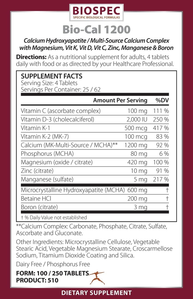 BioSpec Nutritionals Bio- Cal 1200 (250 tablet)